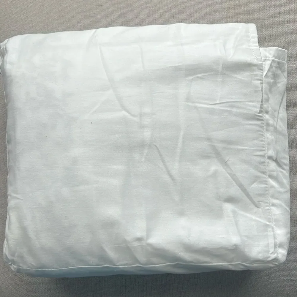 Ralph Lauren Eloise Embroidery Organic Cotton Duvet in Platinum Full/Queen NWT
